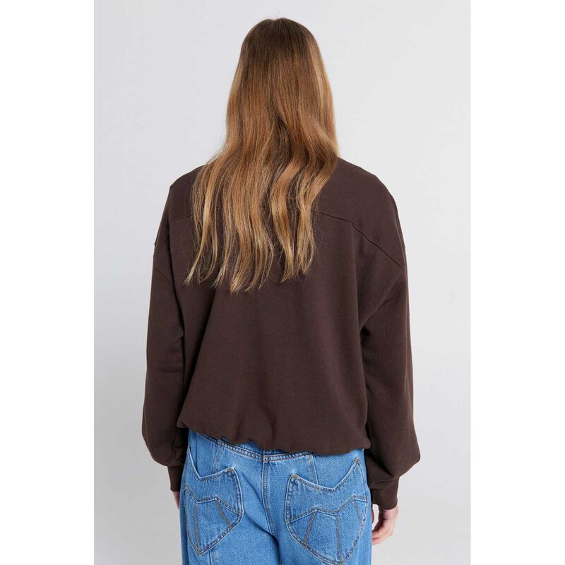 Karen Walker Runaway Girl Organic Cotton Crewneck Sweatshirt image number 1